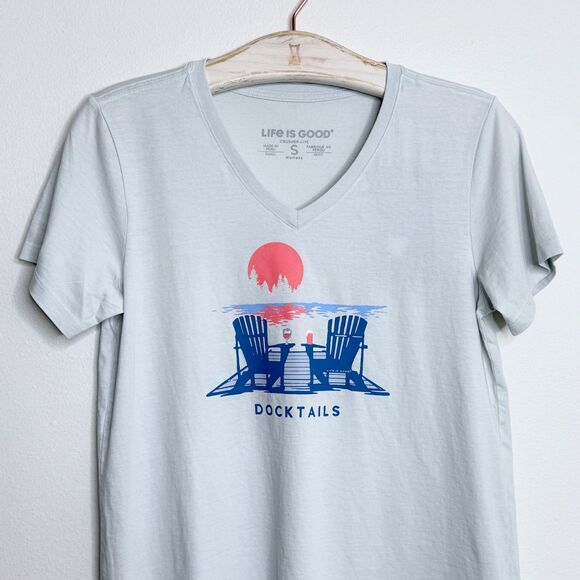 NWT Women's Life is Good Docktails LITE Crusher Vee Small - Picture 3 of 6